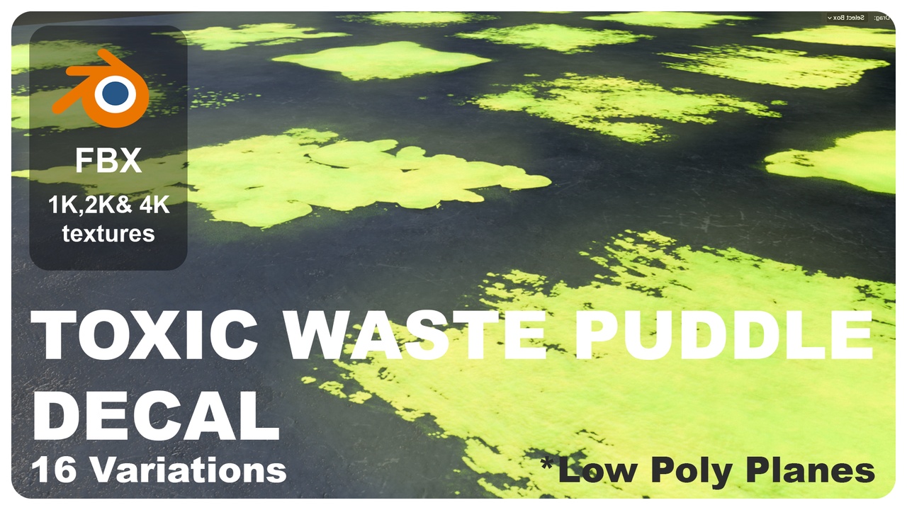 Media 1 for listing 16 Toxic Glowing Waste Puddle Decal