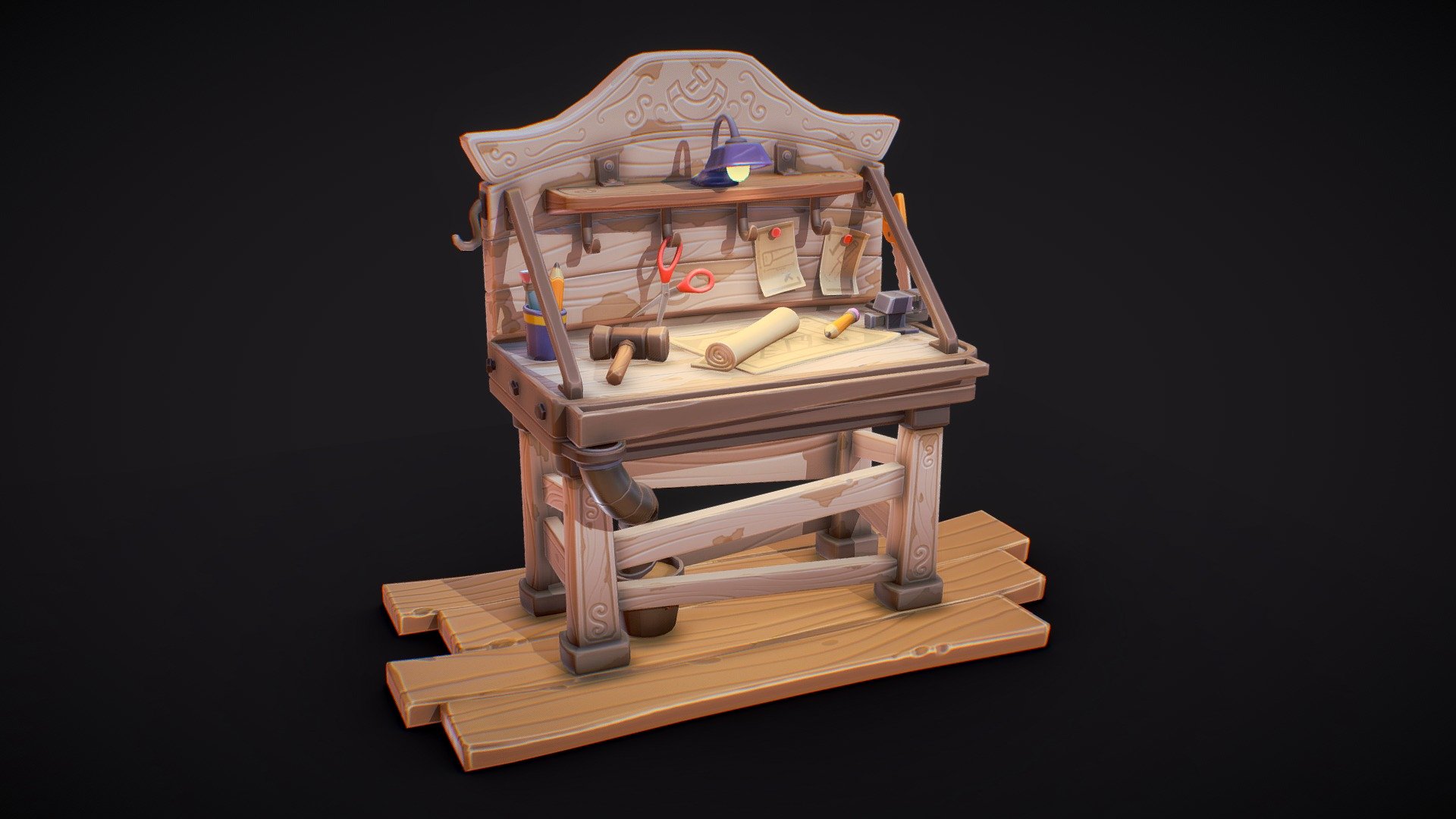 Stylized Workbench - Crafting Table | Fab