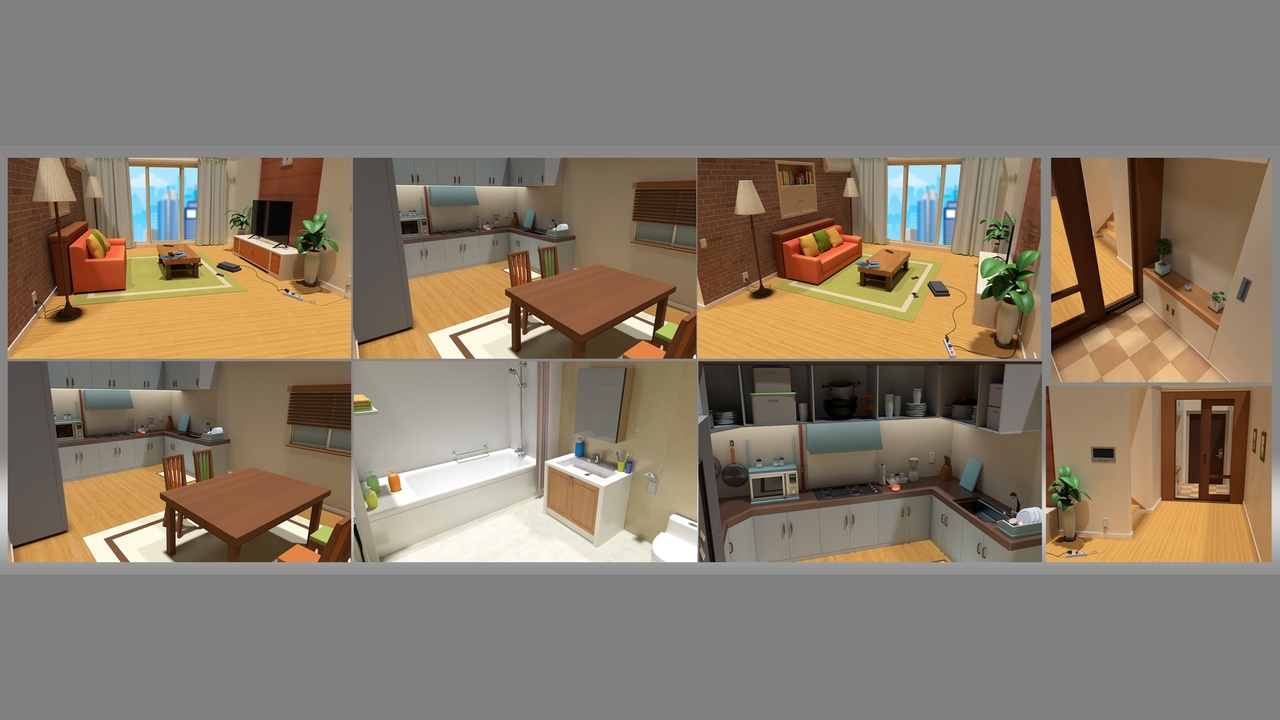 Media 1 for listing cartoon room living room
