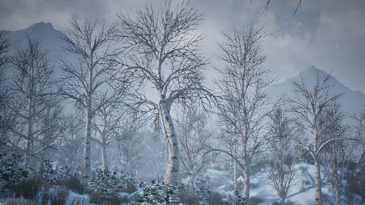 Media 1 for listing Realistic Mid Poly Winter Trees 30P