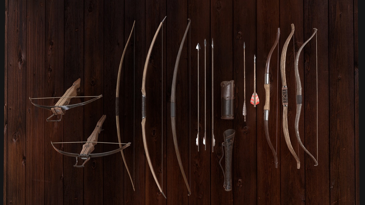 Media 1 for listing Bows and CrossBows - Medieval Weapons Pack