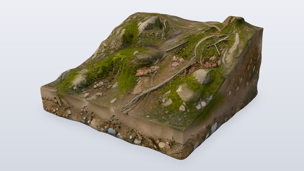 Media 1 for listing Mossy Forest Slope Terrain Tile
