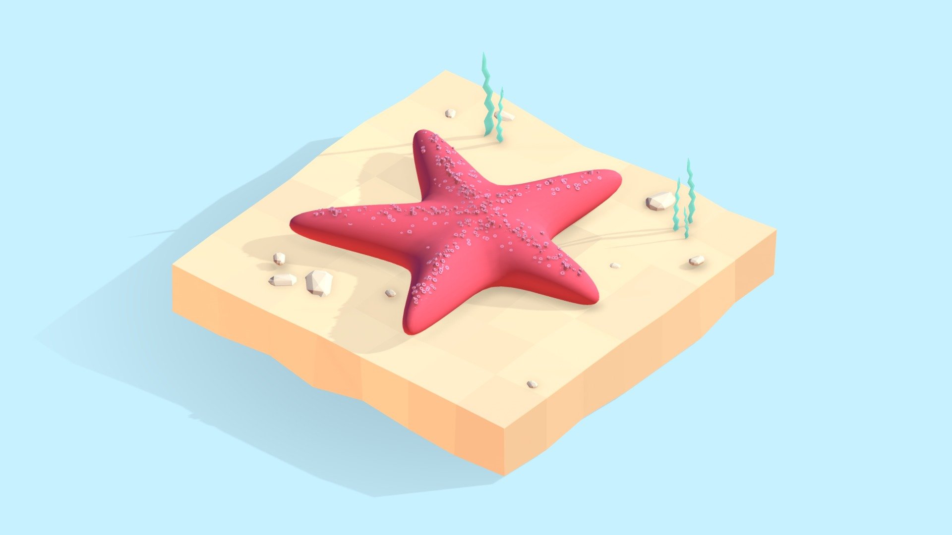 Cartoon Lowpoly Starfish | Fab