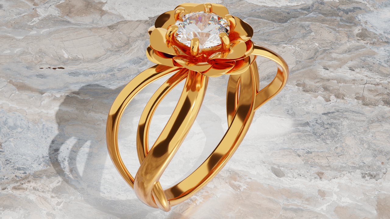 Media 1 for listing Rose Floral Ring