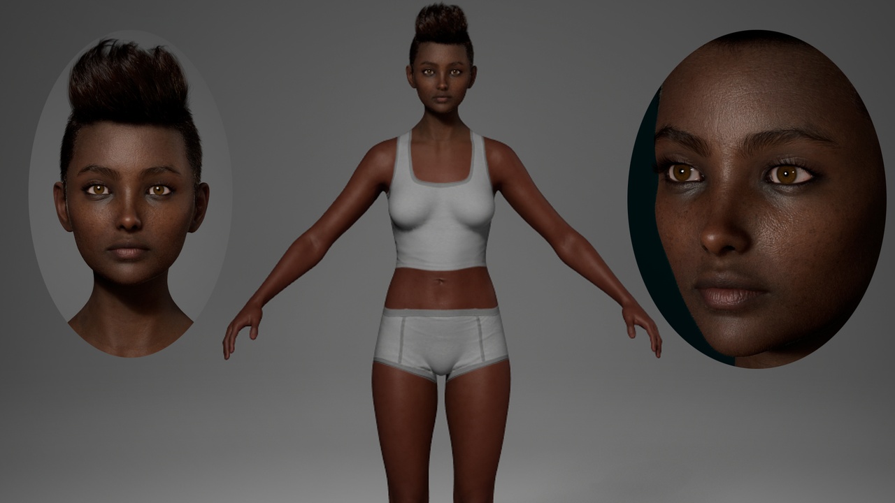 Media 1 for listing Editable MetaHuman Beauty - Kabichu.With hair, no clothing included.
