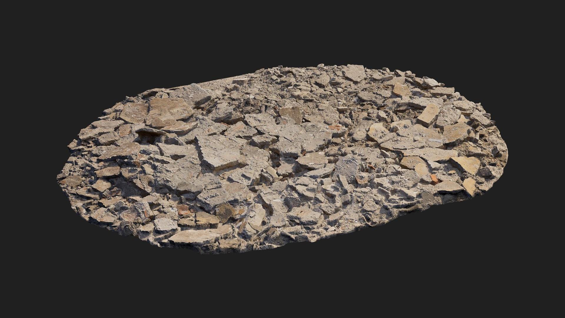 Industrial Abandoned Factory Rubble Pile Plaster L 02 | Fab