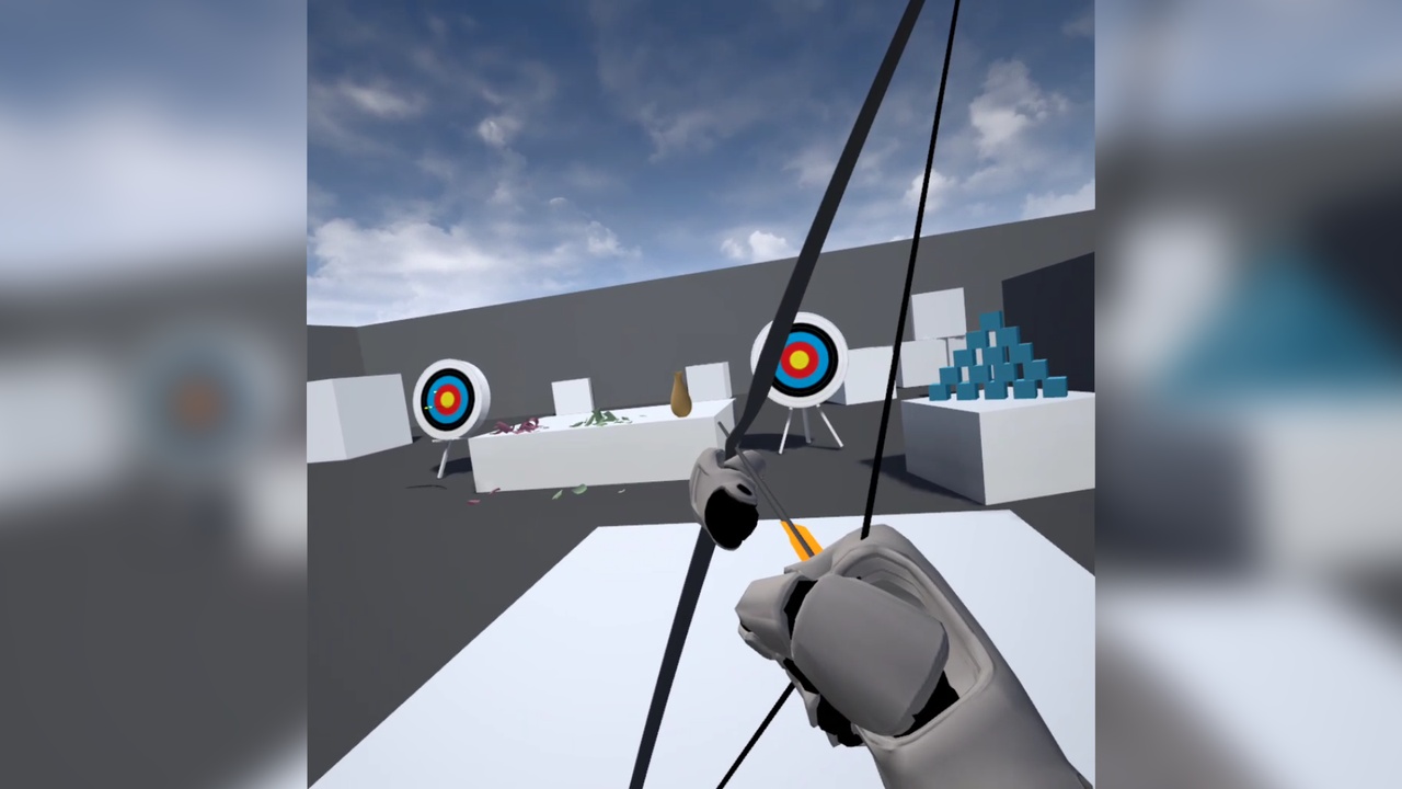 VR bow and arrow 제품 등록을 위한 미디어 1개
