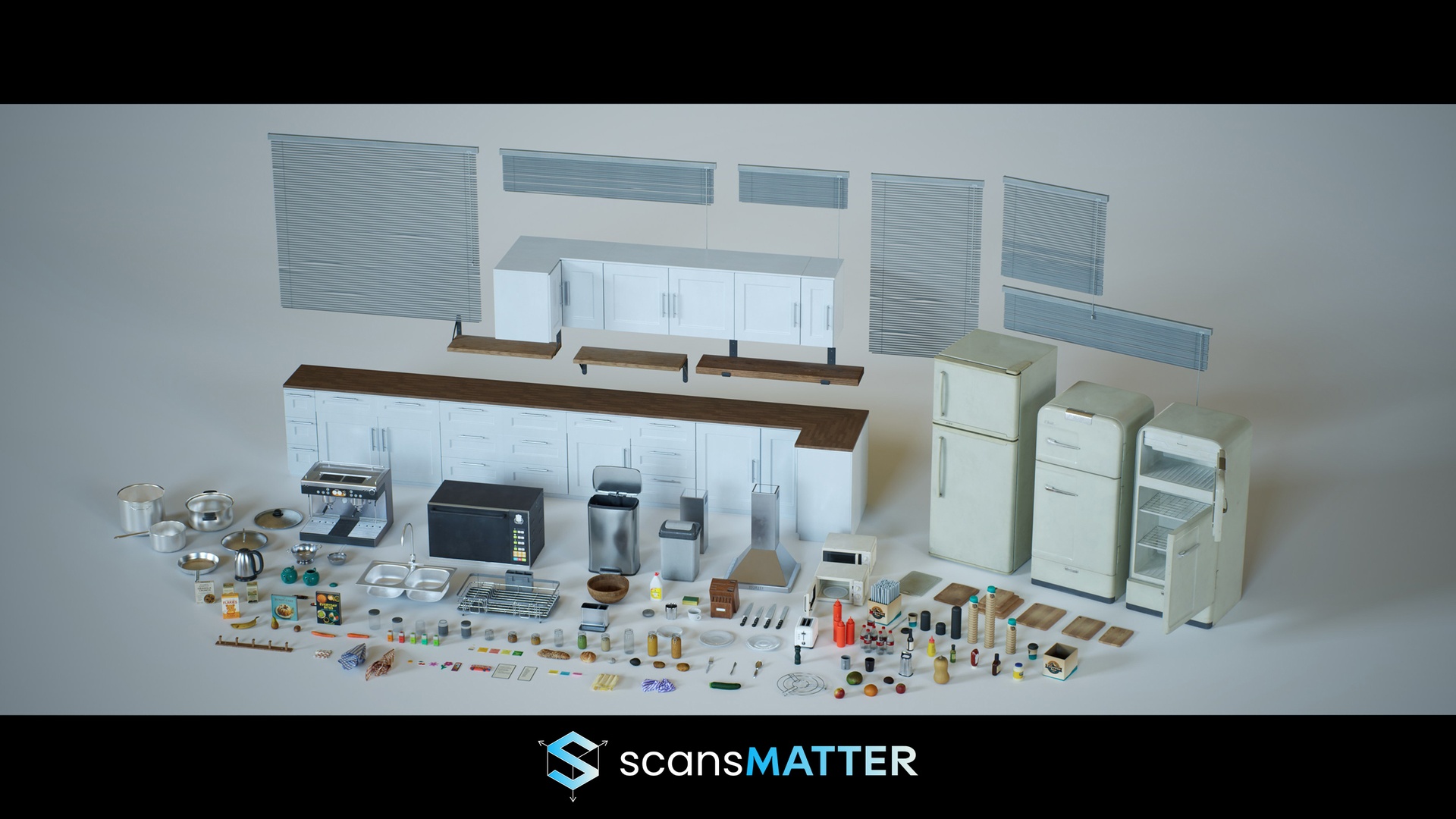 Media 1 for listing Kitchen Assets Kit - Game-Ready, Kitchen 3D Assets