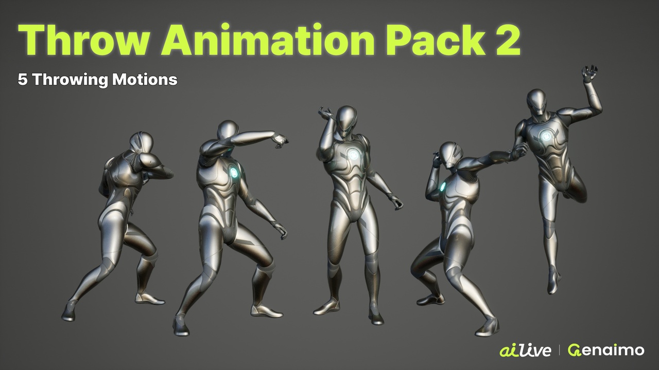 File multimediali per l'articolo Throw Animation Pack 2: 1