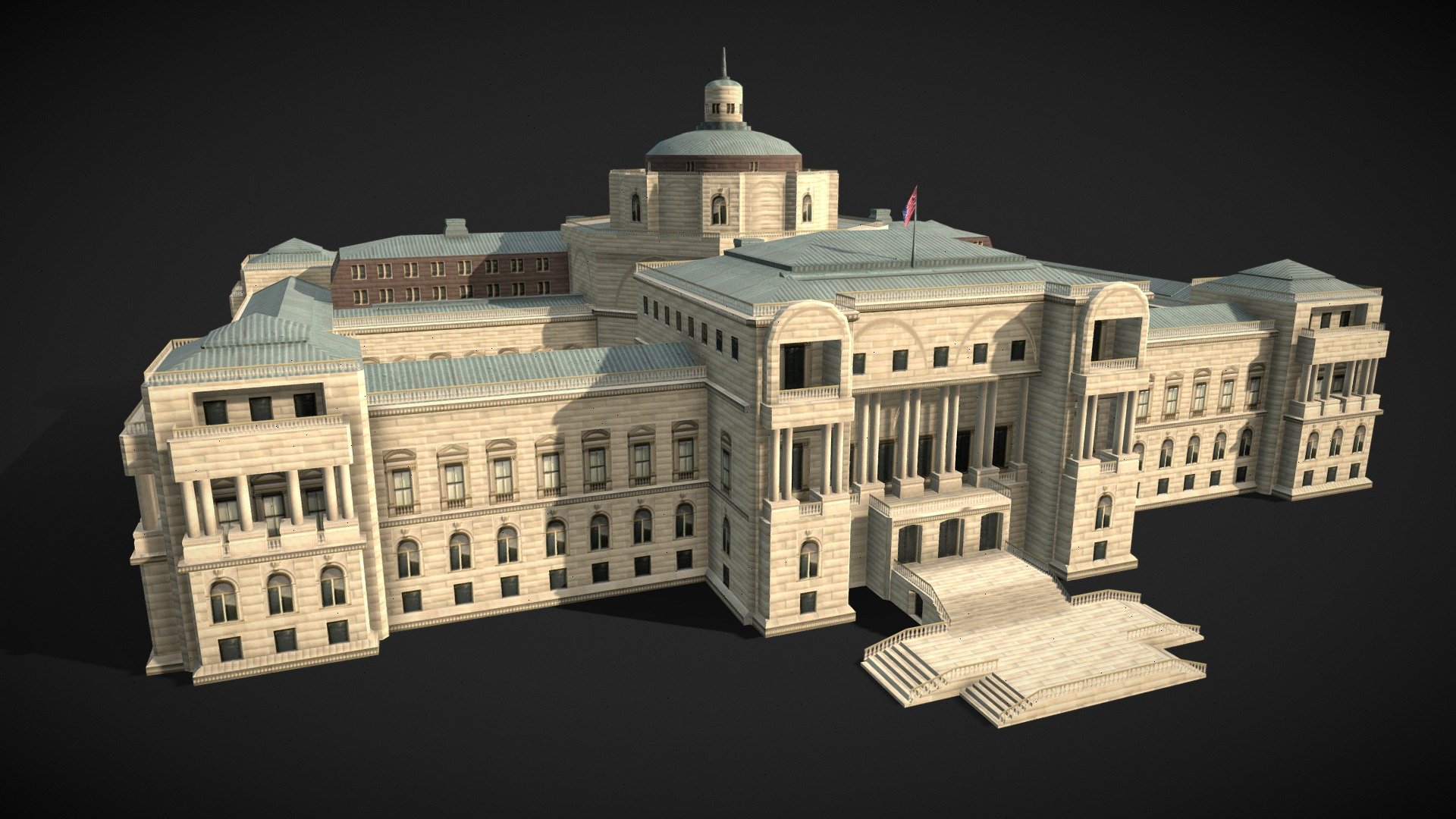 Library Of Congress Low Poly Game Ready | Fab