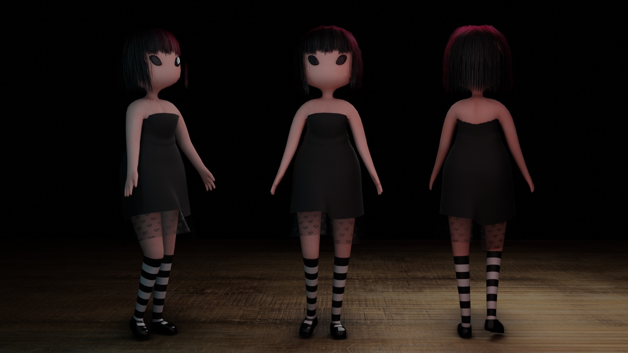 Media 1 for listing Dark doll