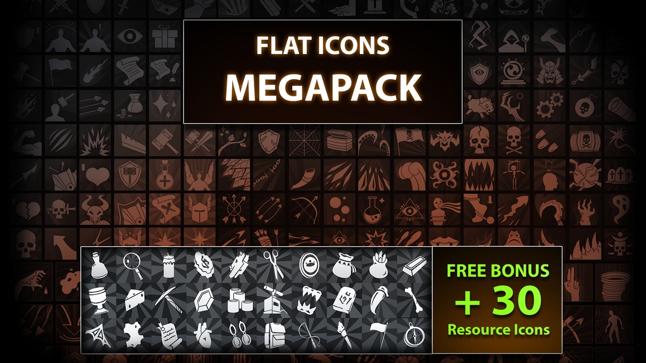 Media 1 for listing Flat Icons Megapack