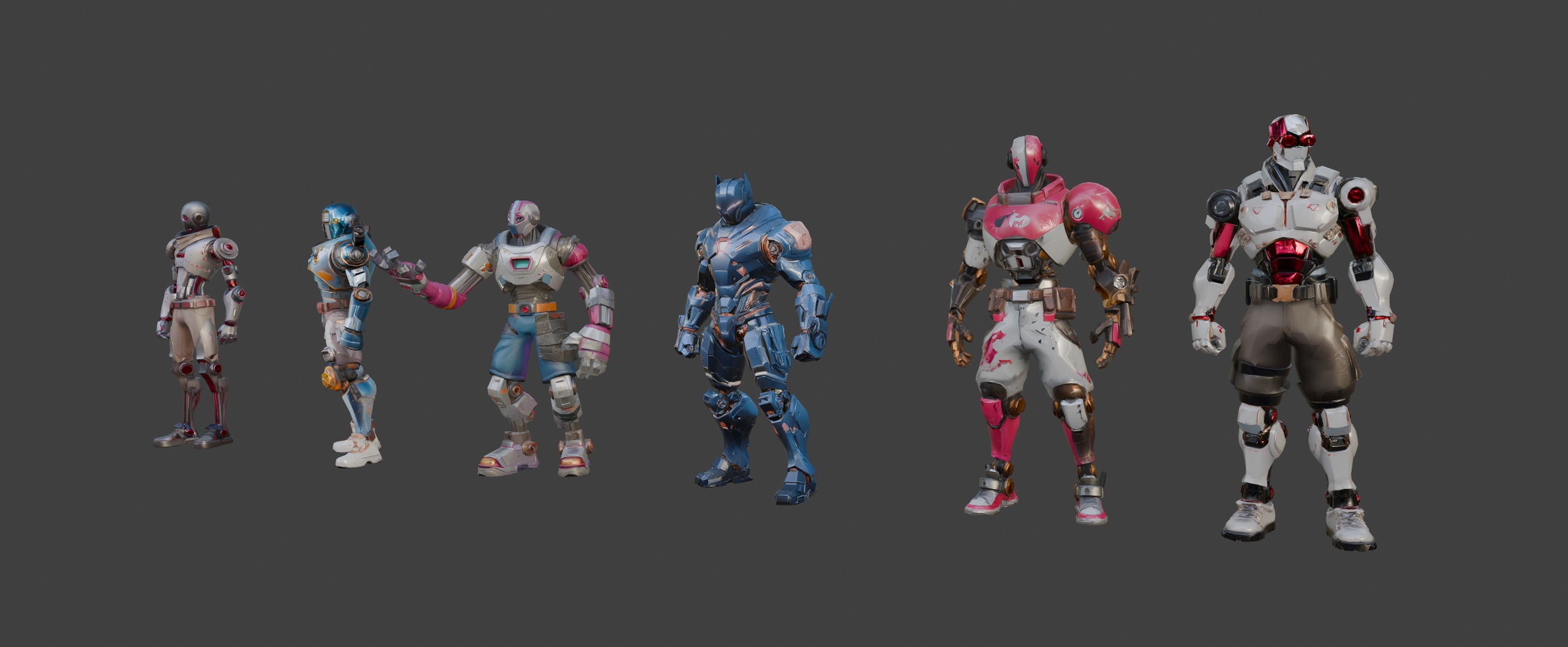 Media 1 for listing Cyberpunk Combat Androids🤖(LowPoly)