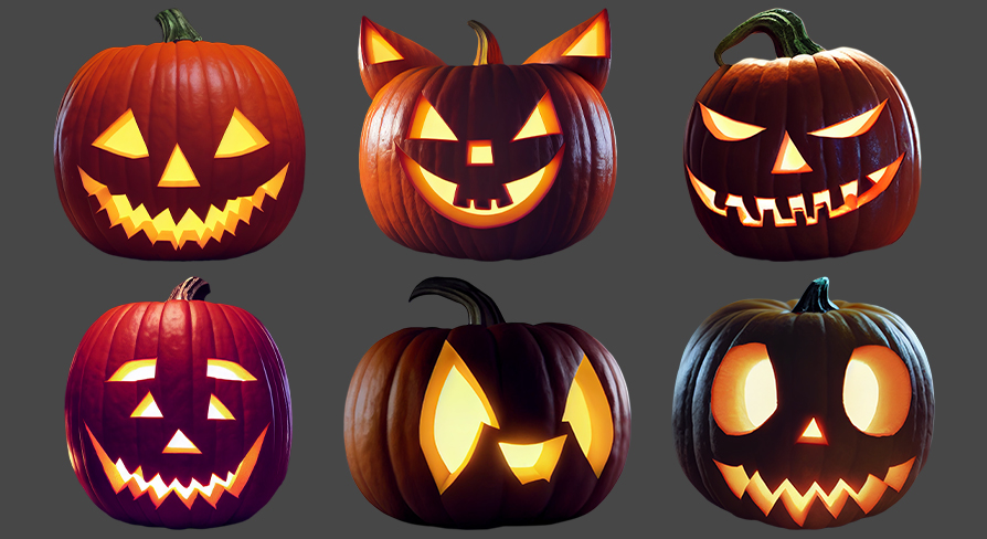 ハロウィン Jack-o'-lantern Abalone DA-11PL 64 Jack-O-Lanterns | Fab