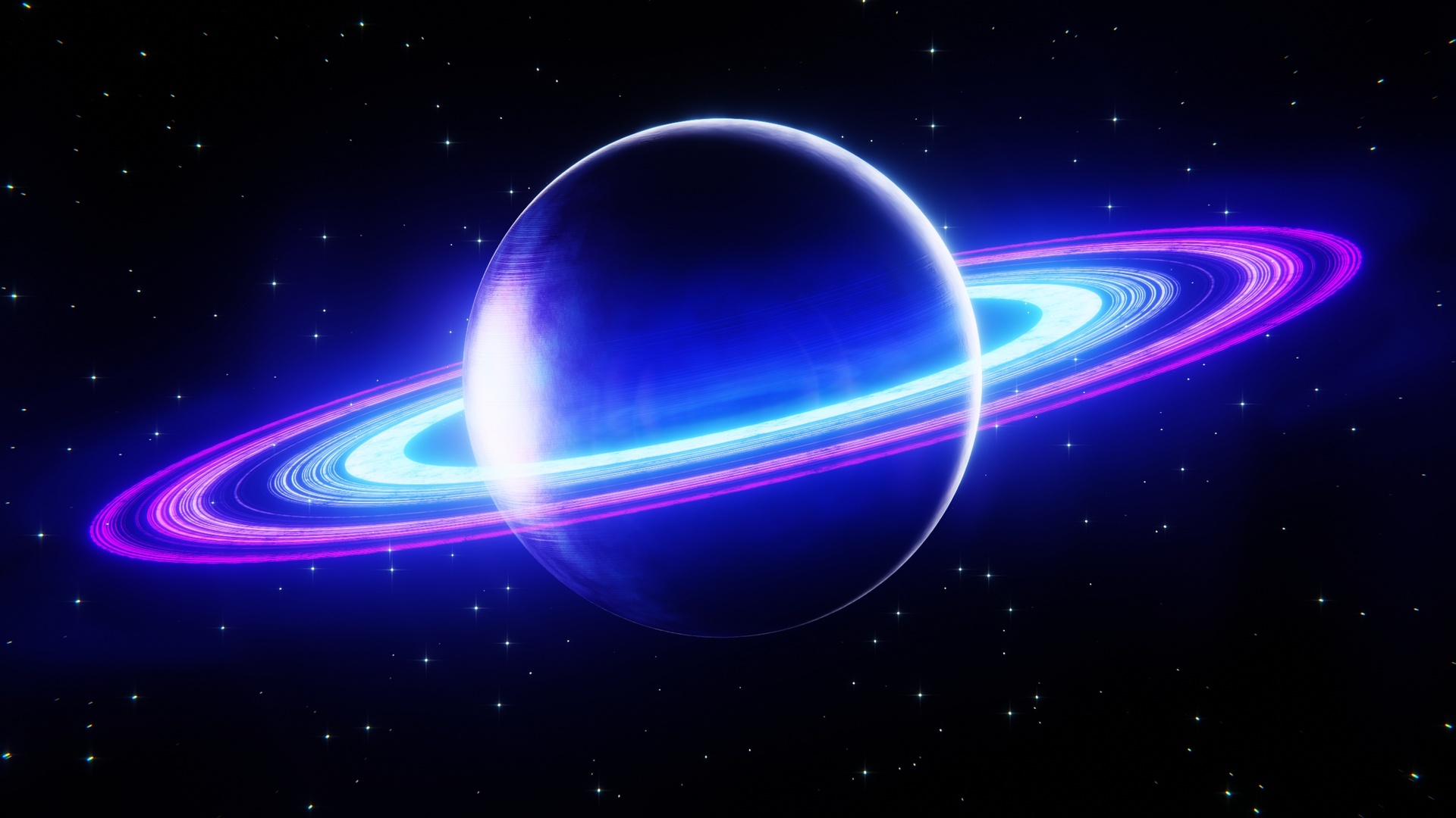 Media 1 for listing Futuristic Stylized Ringed Planet