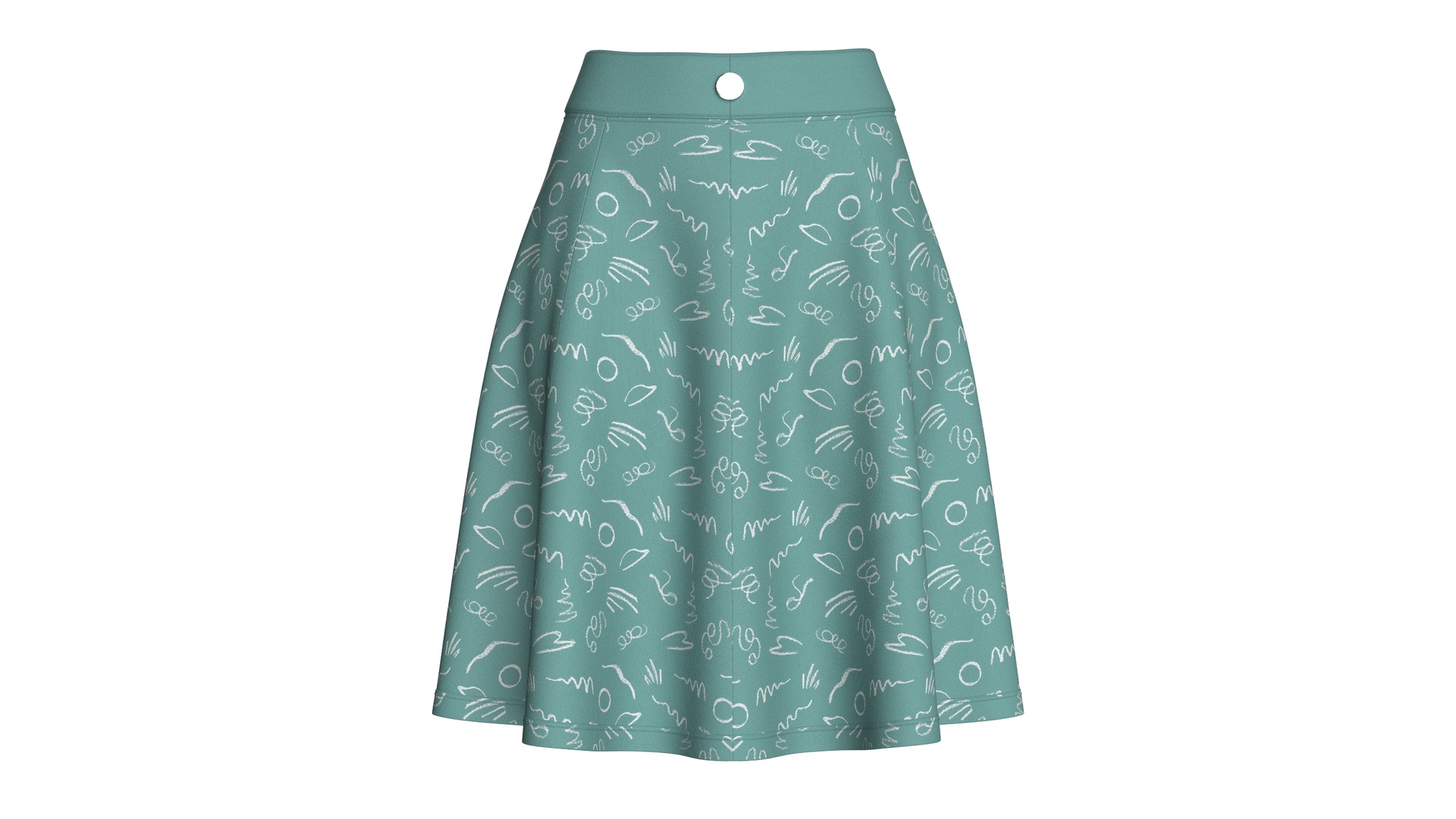 Media 1 for listing Girls Printed High - Waisted Mini Skirt | High Poly