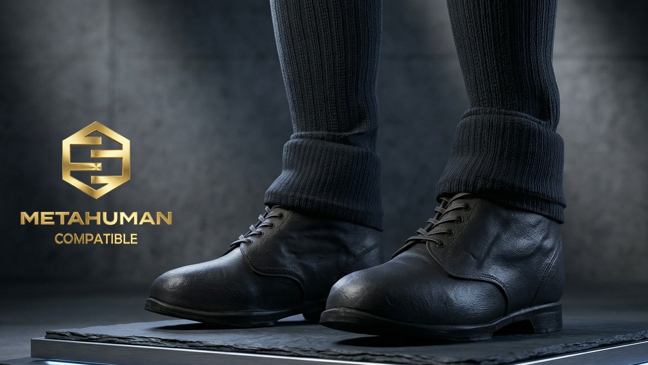 Media 1 for listing Tall Ribbed Knit Shaft Shoes with Low Heel Sole and Minimal Lace Up Front