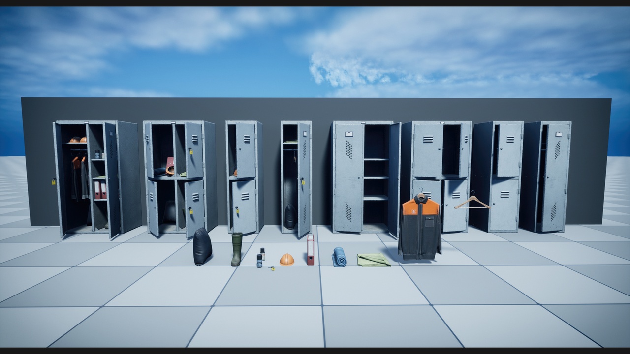 Media 1 for listing Industrial Lockers Props Pack