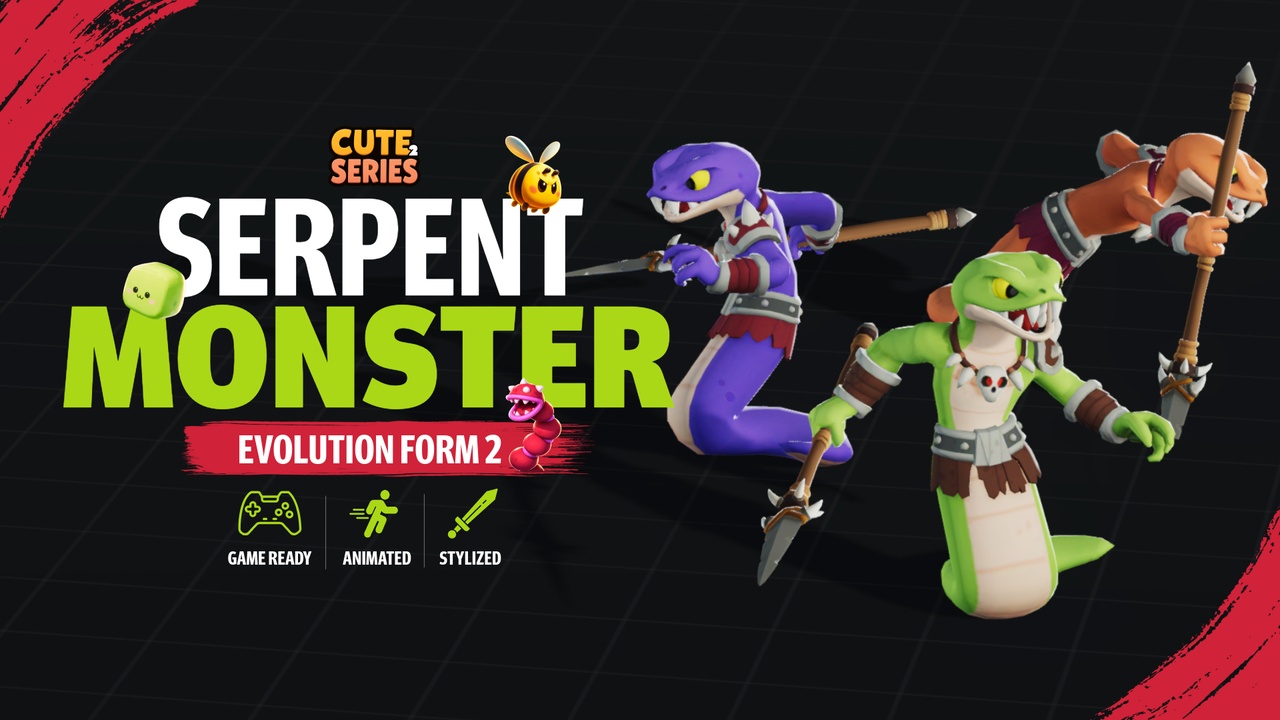 Media 1 for listing Serpent Monster Cute Series