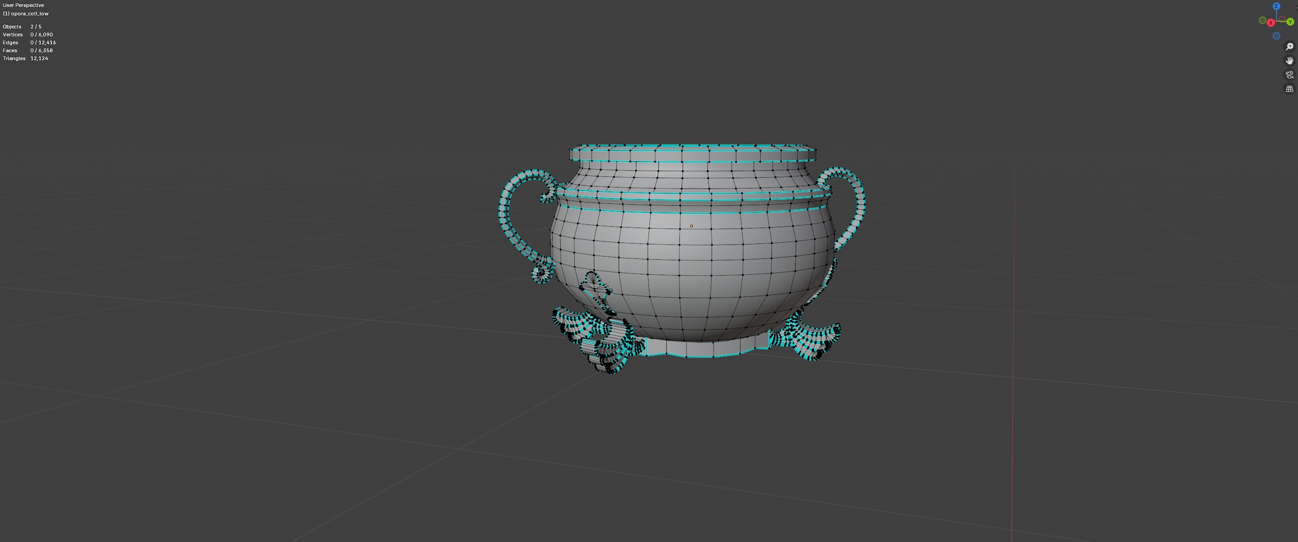 Media 1 for listing Stylized Alchemist’s Cauldron low-poly