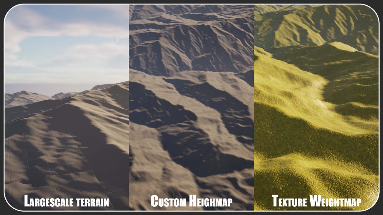 Media 1 for listing Mobile Terrain Tools - Landscape/Terrain Editor for UE5