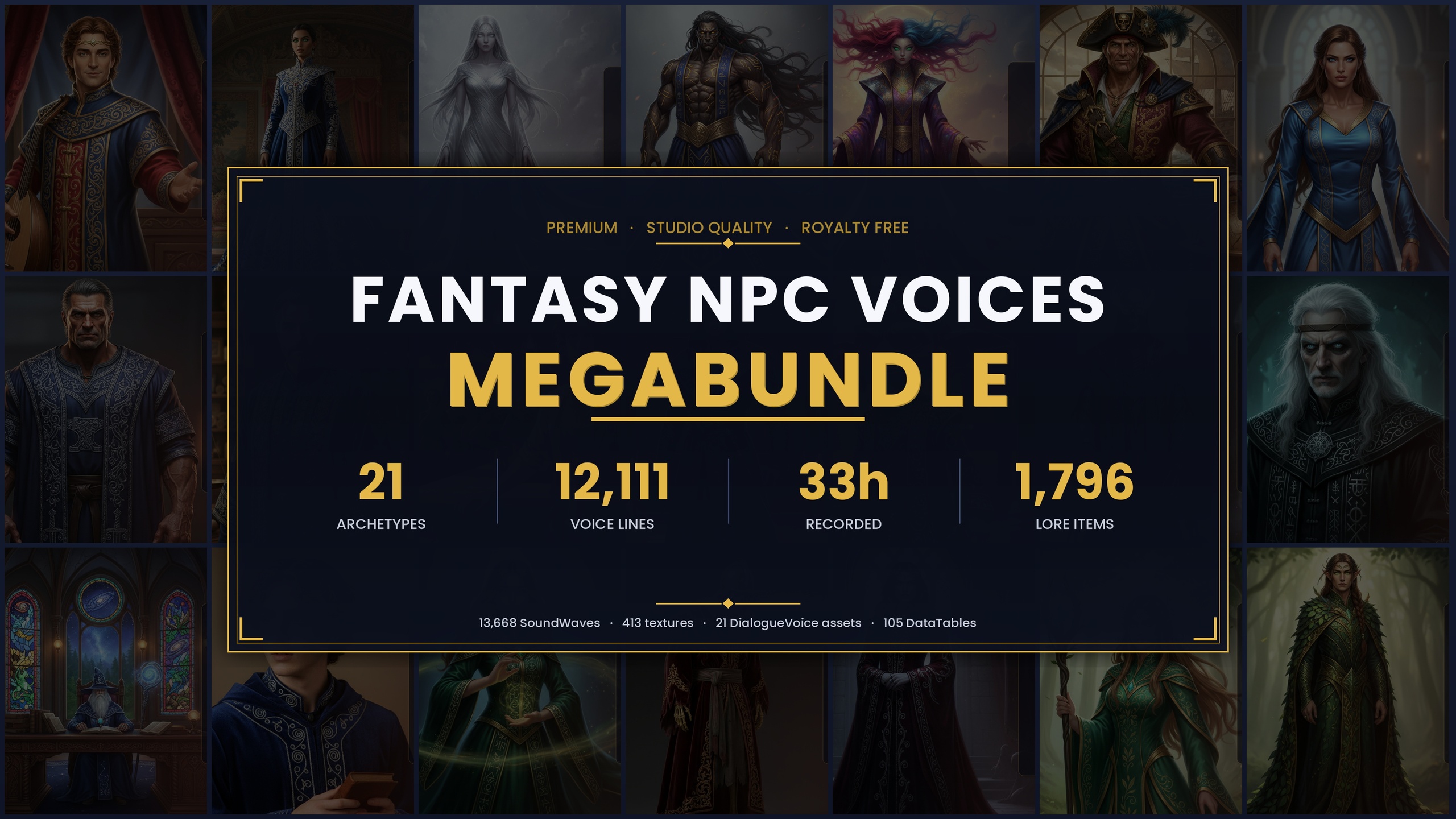 Media 1 for listing Fantasy NPC Voices | Megabundle 33 Hours of NPC Dialogue