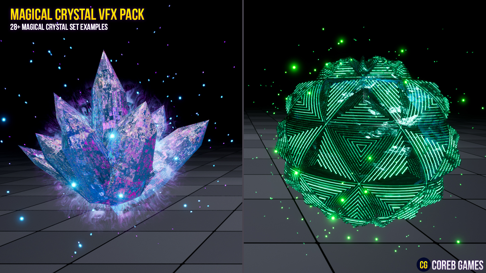Voice Crystal VFX 1 2 3 セット Magical Crystal VFX Pack | Fab