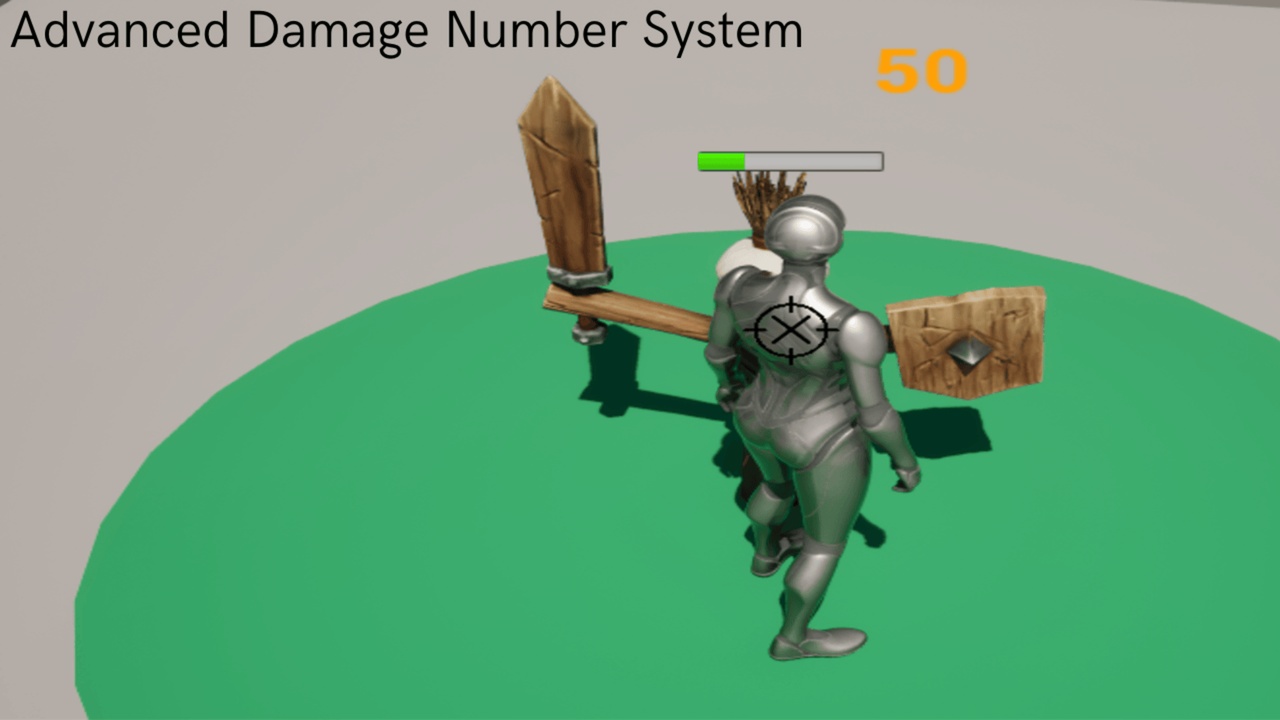 Media 1 for listing Advanced Damage Number System – Floating Combat Text for Unreal Engine
