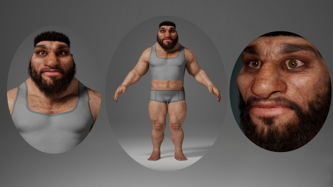 Media 1 for listing Editable Metahuman Blacksmith - Morey.With hair, no clothing included.