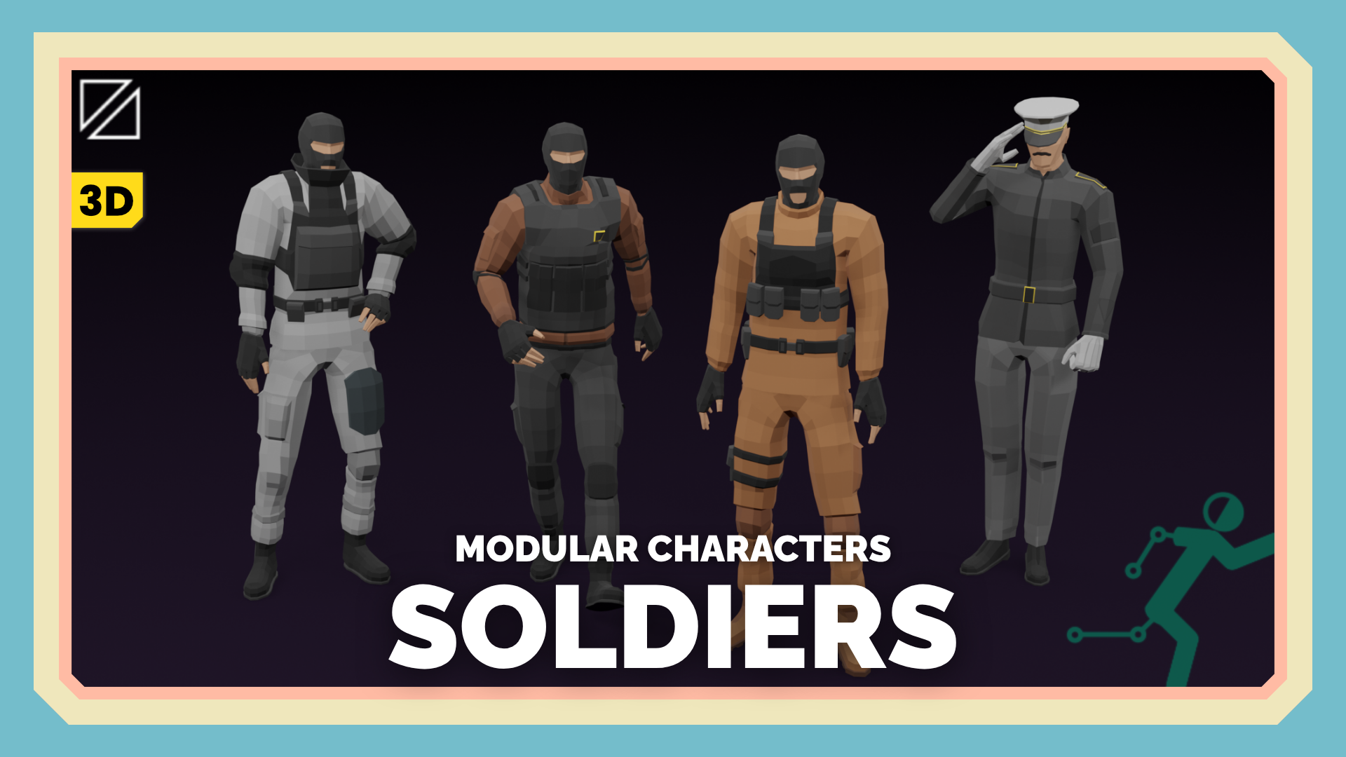 Soldiers Modular Characters - PolyMate - Low Poly Assets | Fab