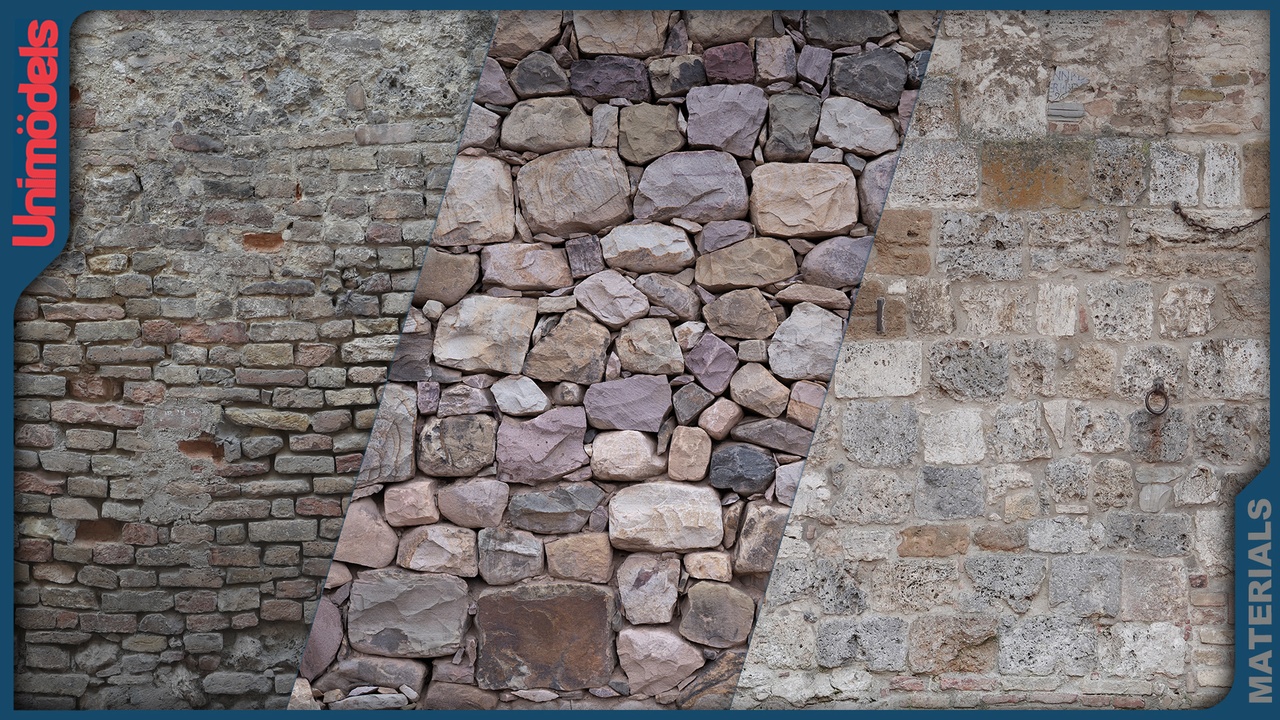 Media 1 for listing Medieval Stone Wall Pack Vol. 2 – 100% Photoscanned