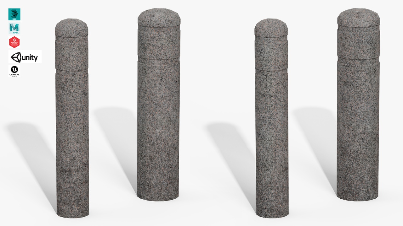 Media 1 for listing Granite Bollard Pillars