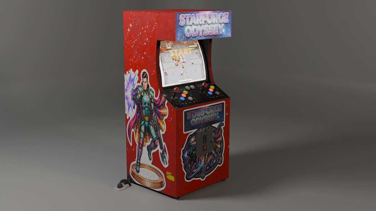 Media 1 for listing Retro Arcade Machine Low-poly