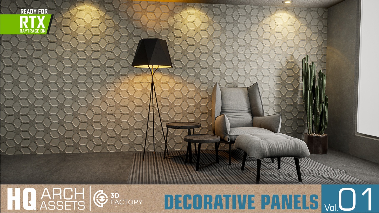 HQ Decorative Panels Vol. 1 제품 등록을 위한 미디어 1개