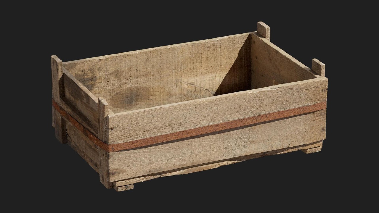 Media 1 for listing Urban Trash Container Crate Wood Worn 01