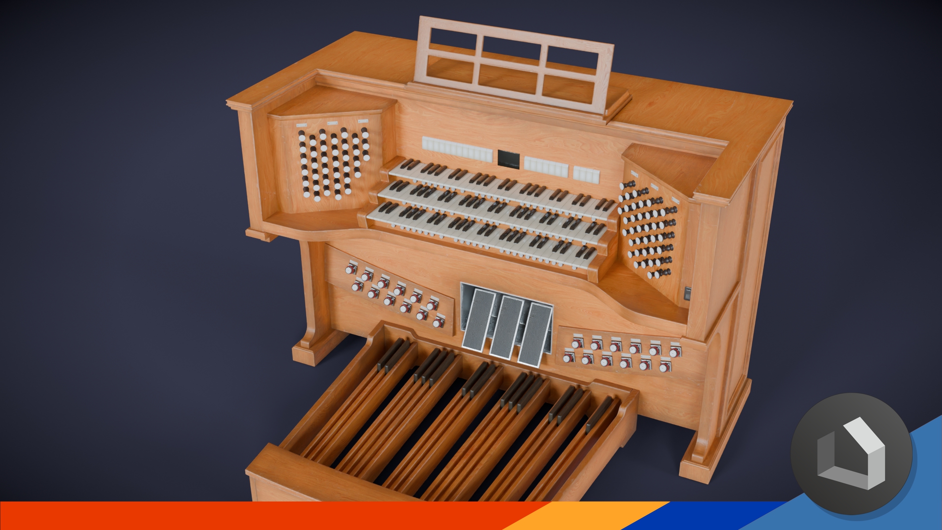 Organ Game Church Organ | Musical Instruments | Game Ready | PBR | Fab