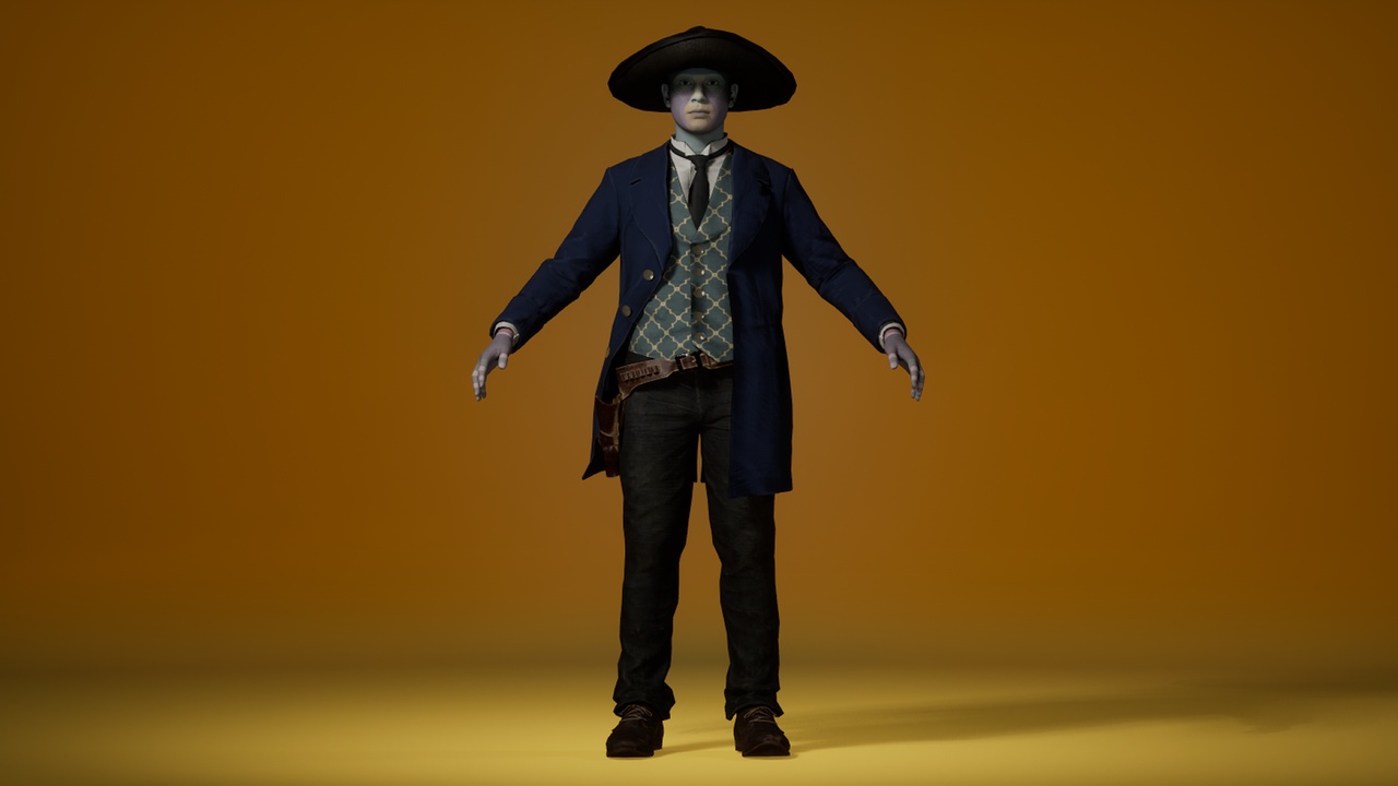 Media 1 for listing Cowboy Outfit (Var. 3) - Metahuman