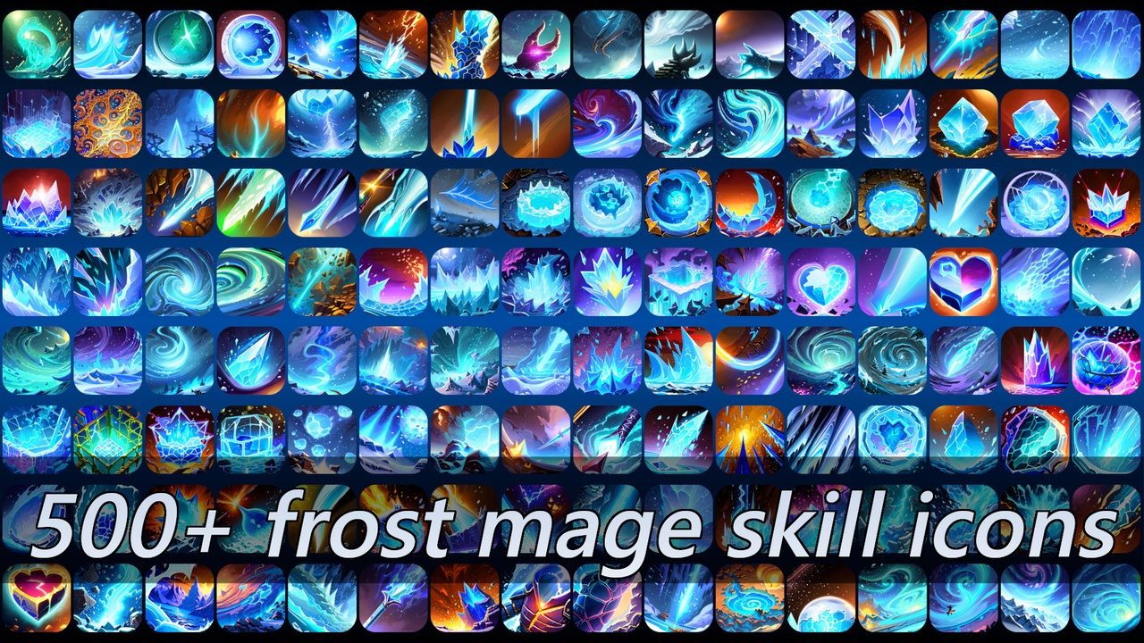 Media 1 for listing 500+ frost mage skill icons