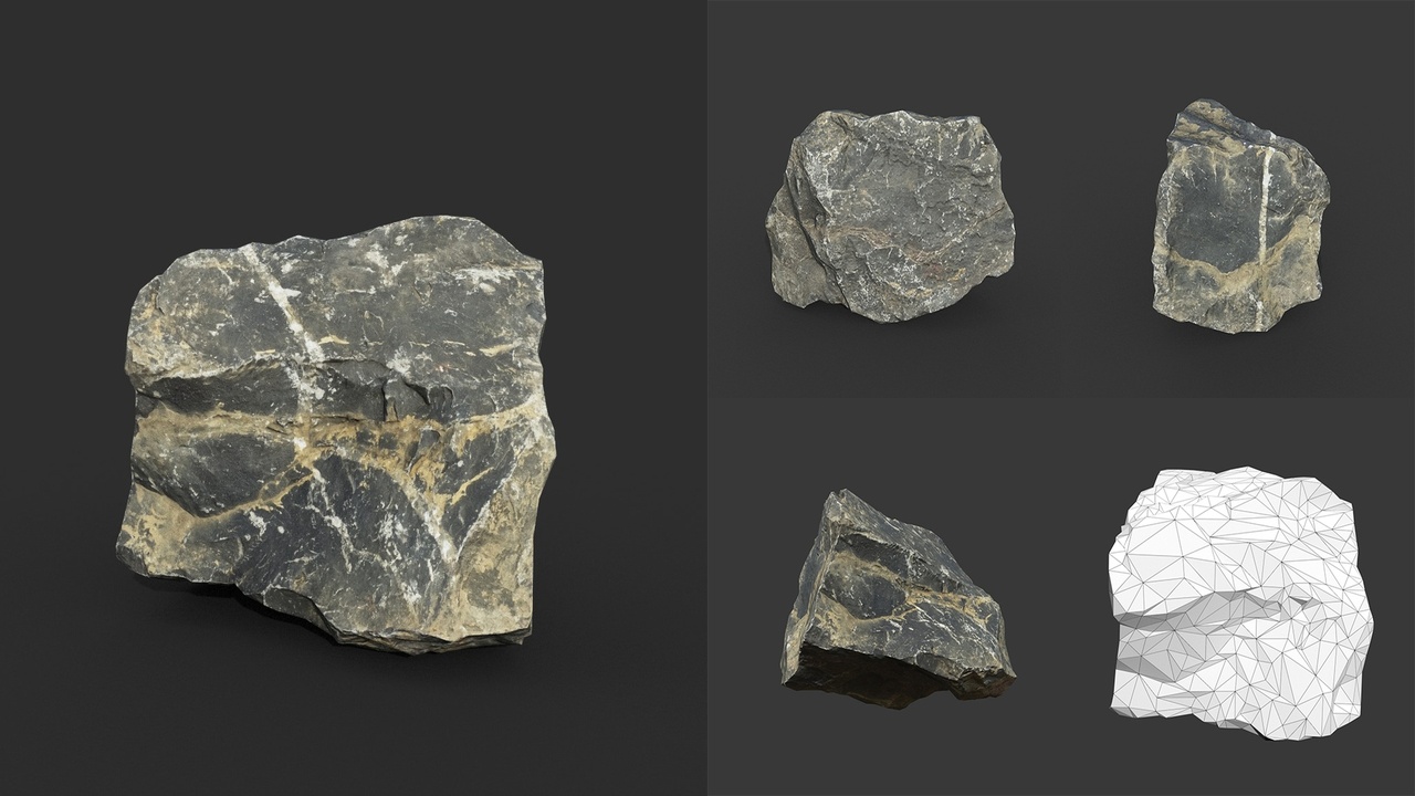 Gray Sharp Rock 220801 Photogrammetry | Fab
