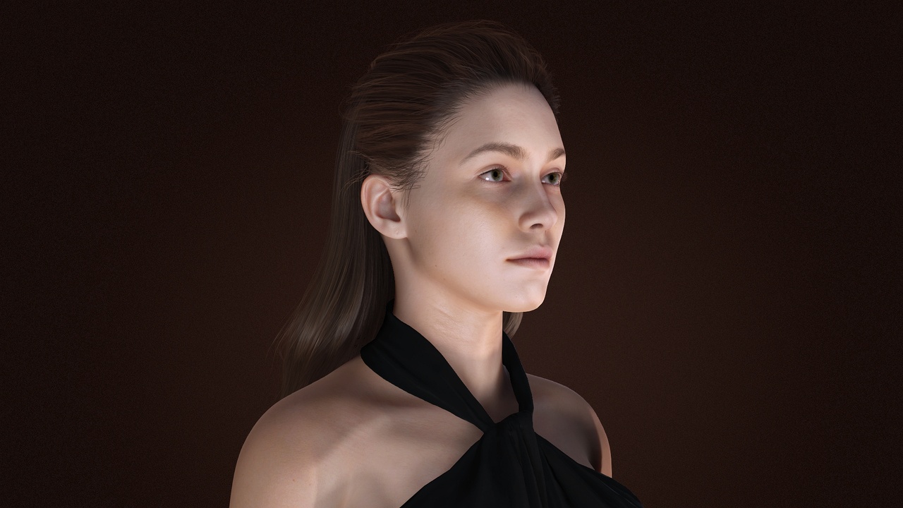 Media 1 for listing Realistic 3D Young Woman – High-Detail Character Model with Clothes