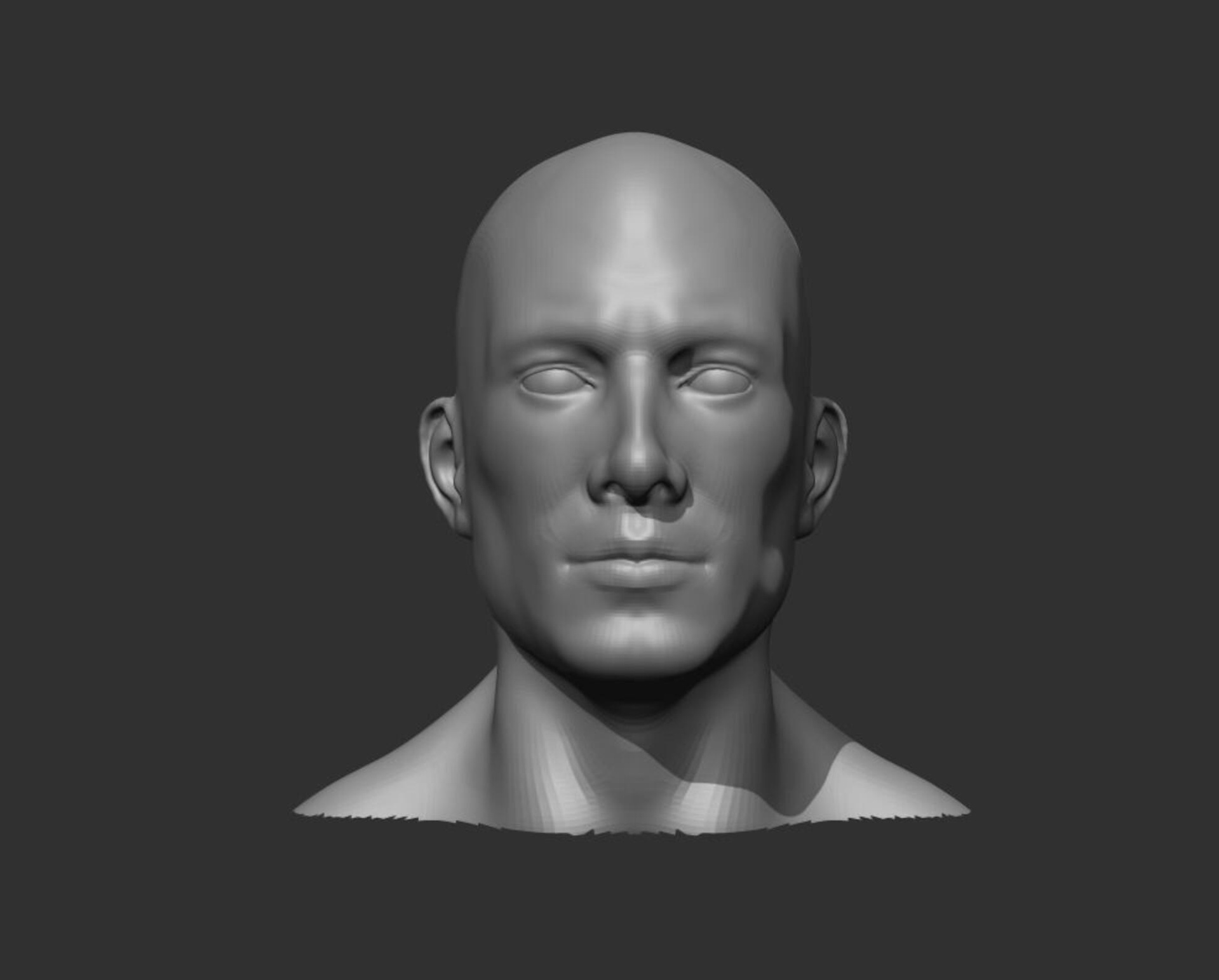 Media 1 for listing Male Head Realistic Base Mesh 3D Model