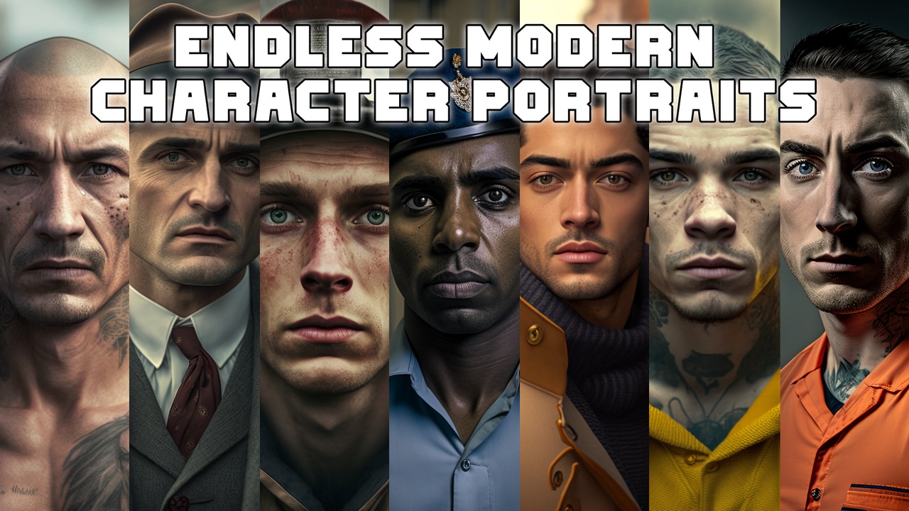 Media 1 for listing Endless Modern Character Portraits