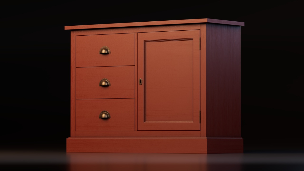 Media 1 for listing Wooden Cabinet with Drawers