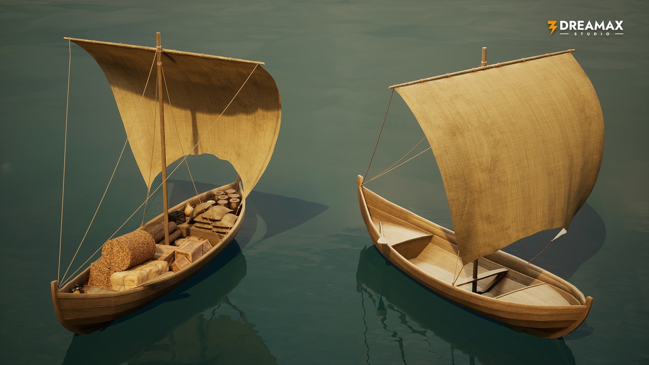 Media 1 for listing Medieval Cargo Sailing Boat – Merchant Trade Vessel