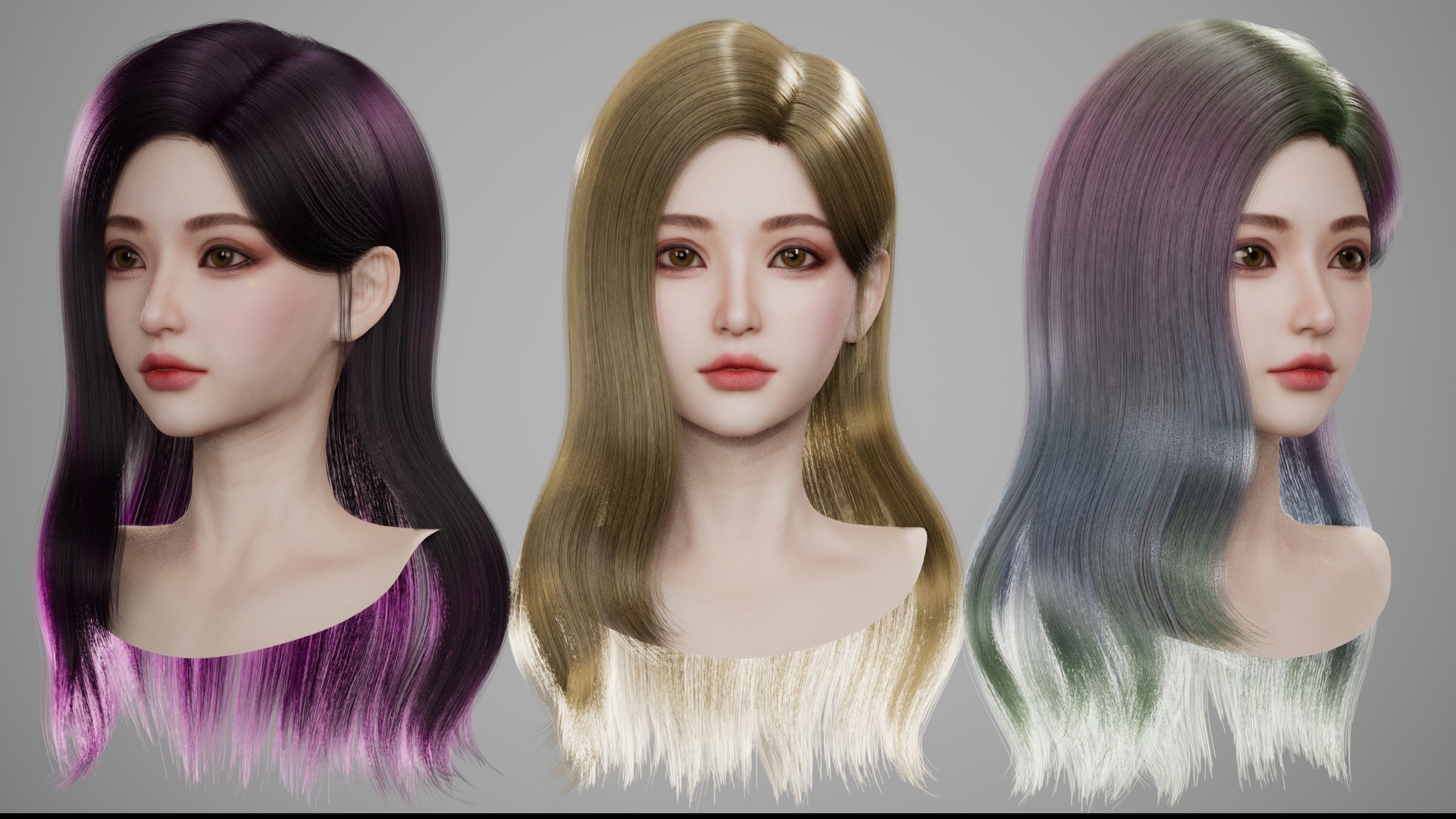 Media 1 for listing Soft Long Hair For MetaHuman