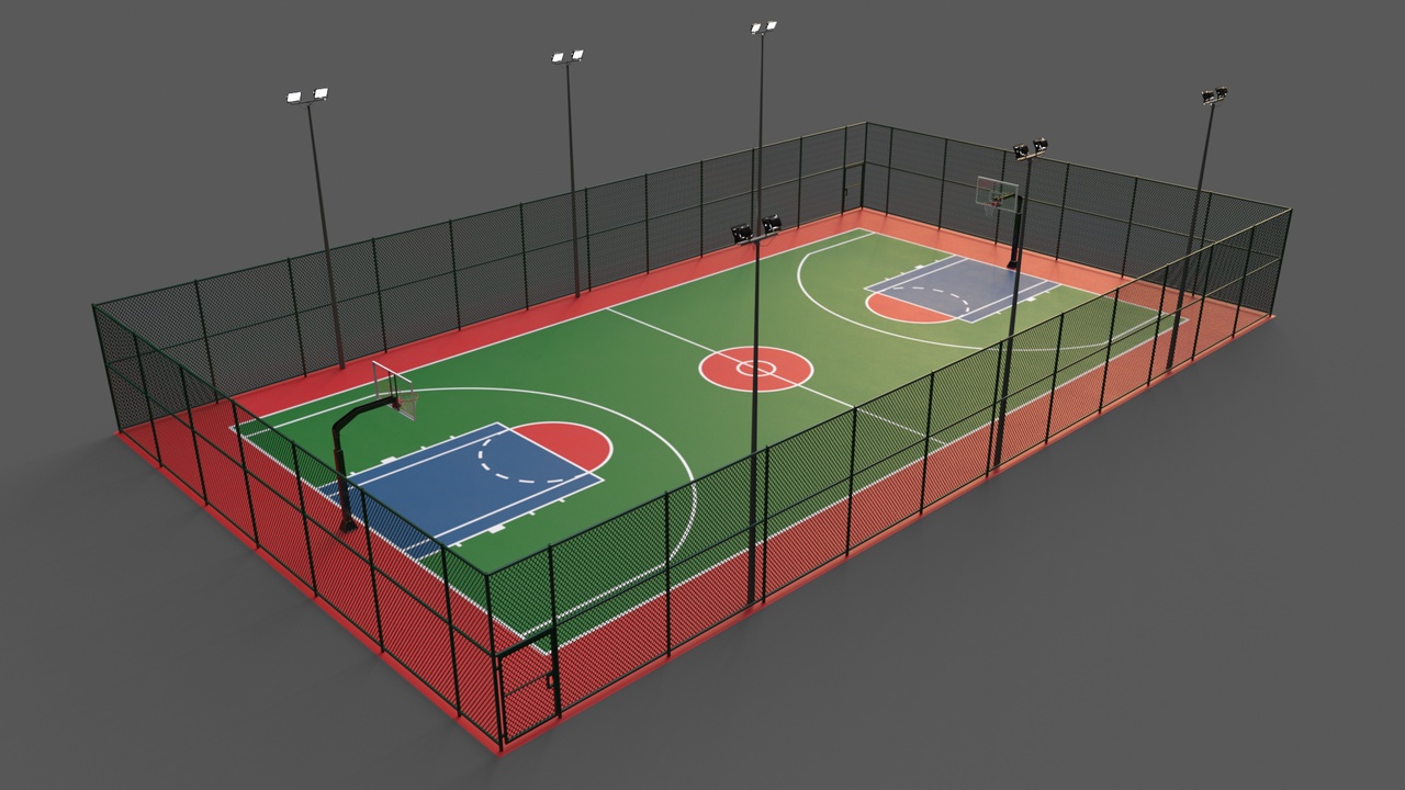 Media 1 for listing Modular Outdoor Basketball Court A PBR
