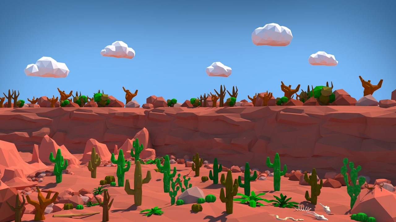 Media 1 for listing Low Poly Canyon Scene Assets