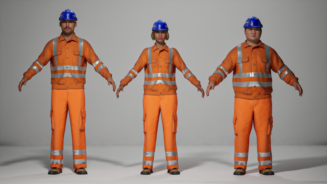 Media 1 for listing Construction Worker Outfit for MetaHuman