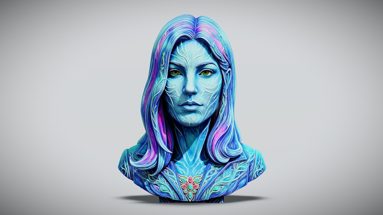 Media 1 for listing Blue Alien Girl