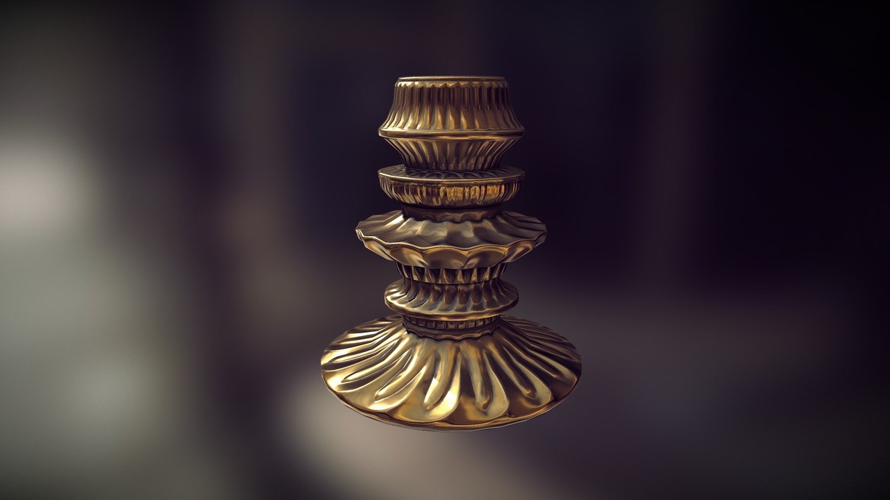 Media 1 for listing Ornate Antique Candlestick